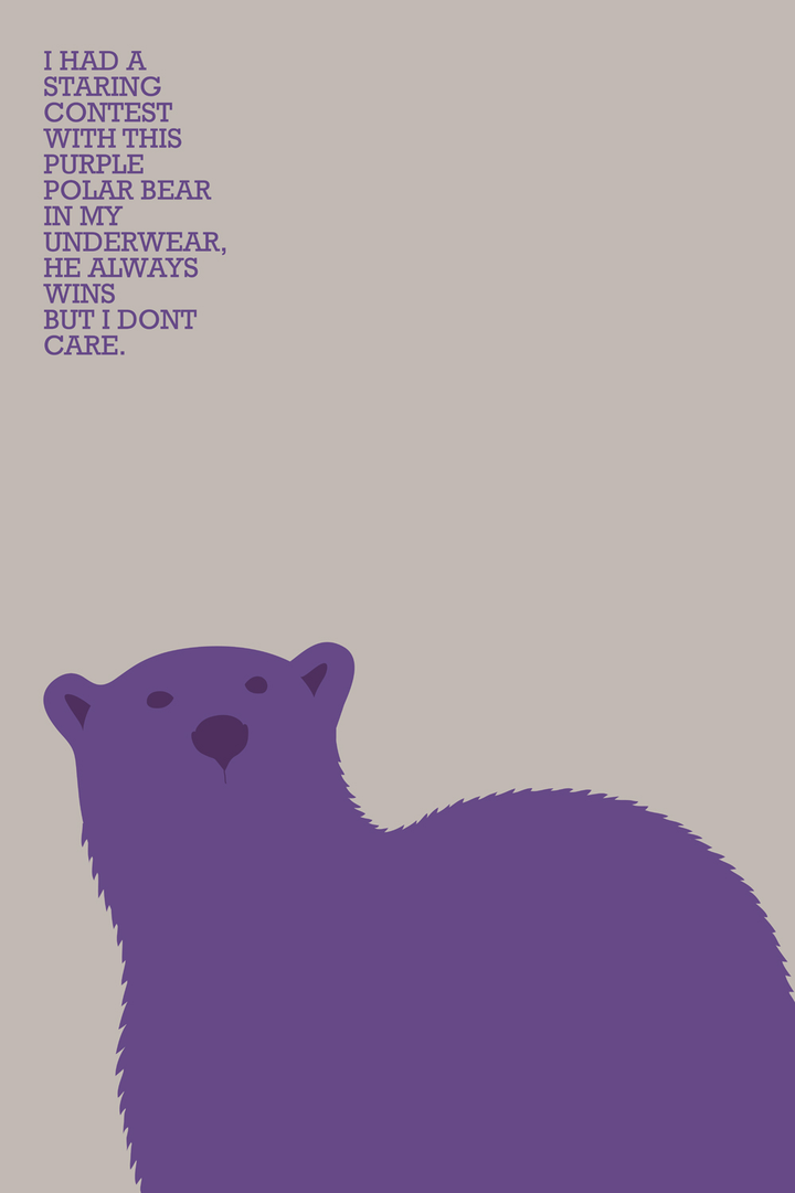 Purple Polar Bear